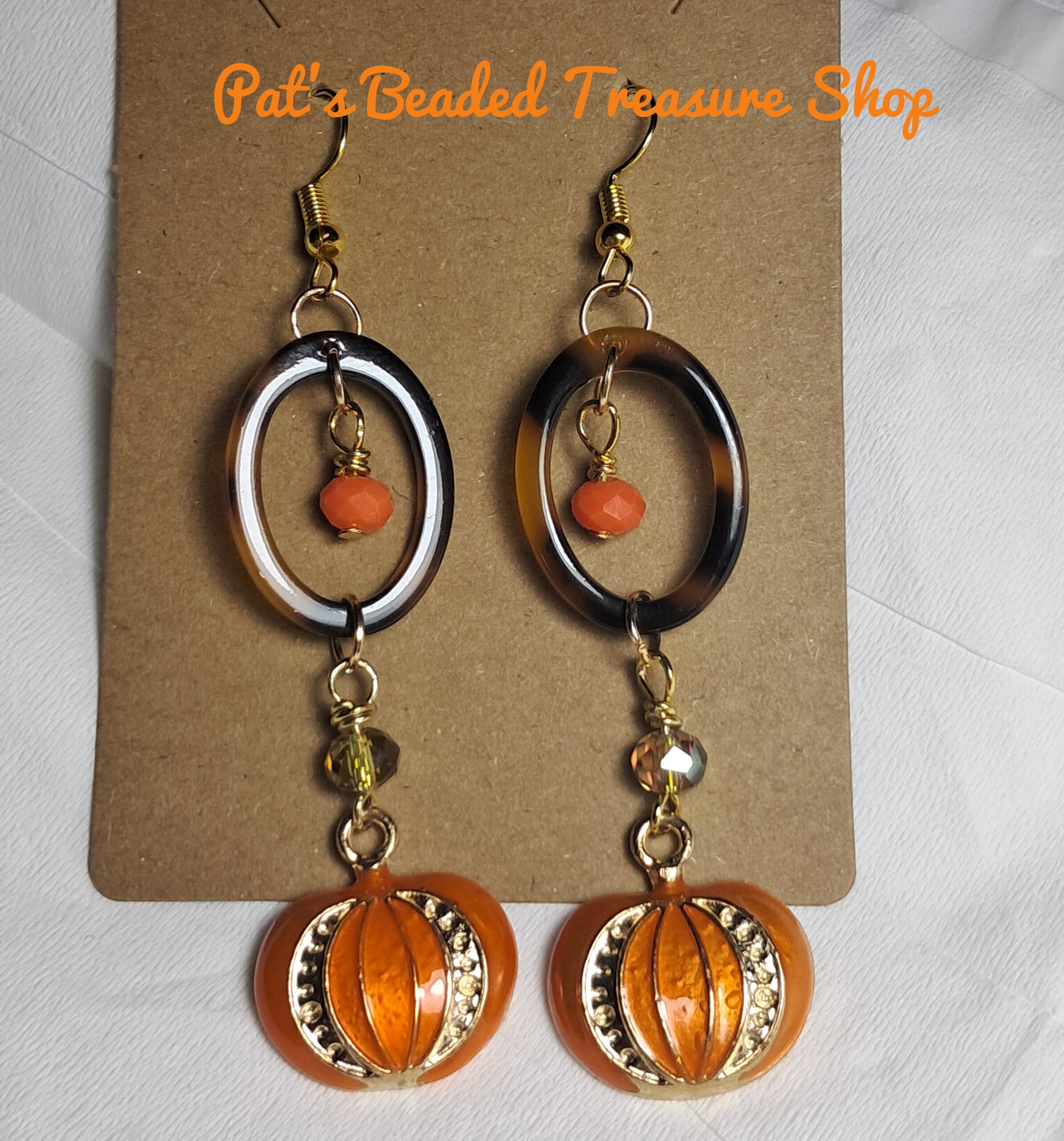 Fall pumpkin dangle earrings Fall pumpkin dangle earrings