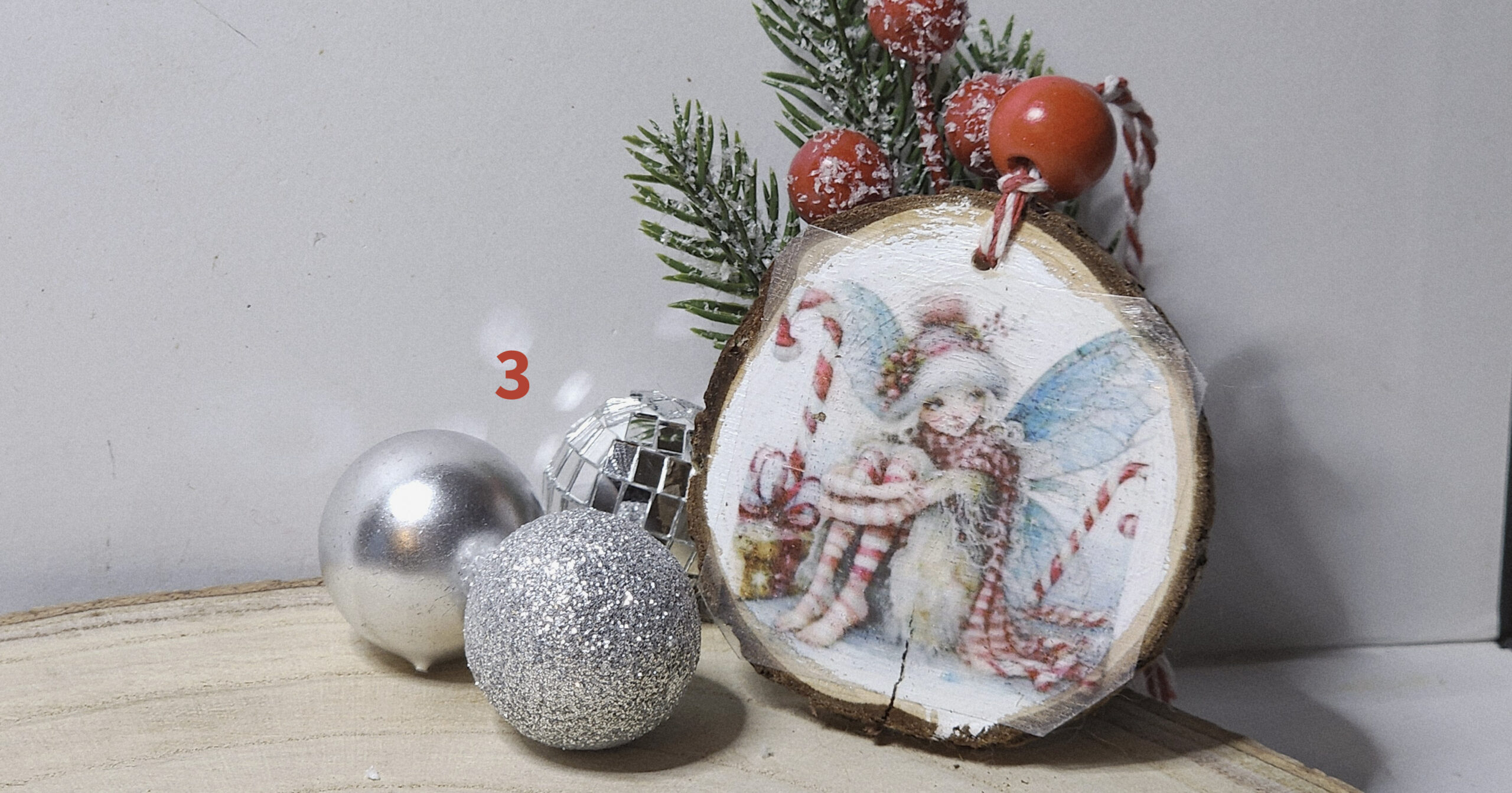 Vintage christmas candy cane fairy wood slice ornaments – handcrafted rustic holiday keepsakes Vintage christmas candy cane fairy wood slice ornaments – handcrafted rustic holiday keepsakes - image 9