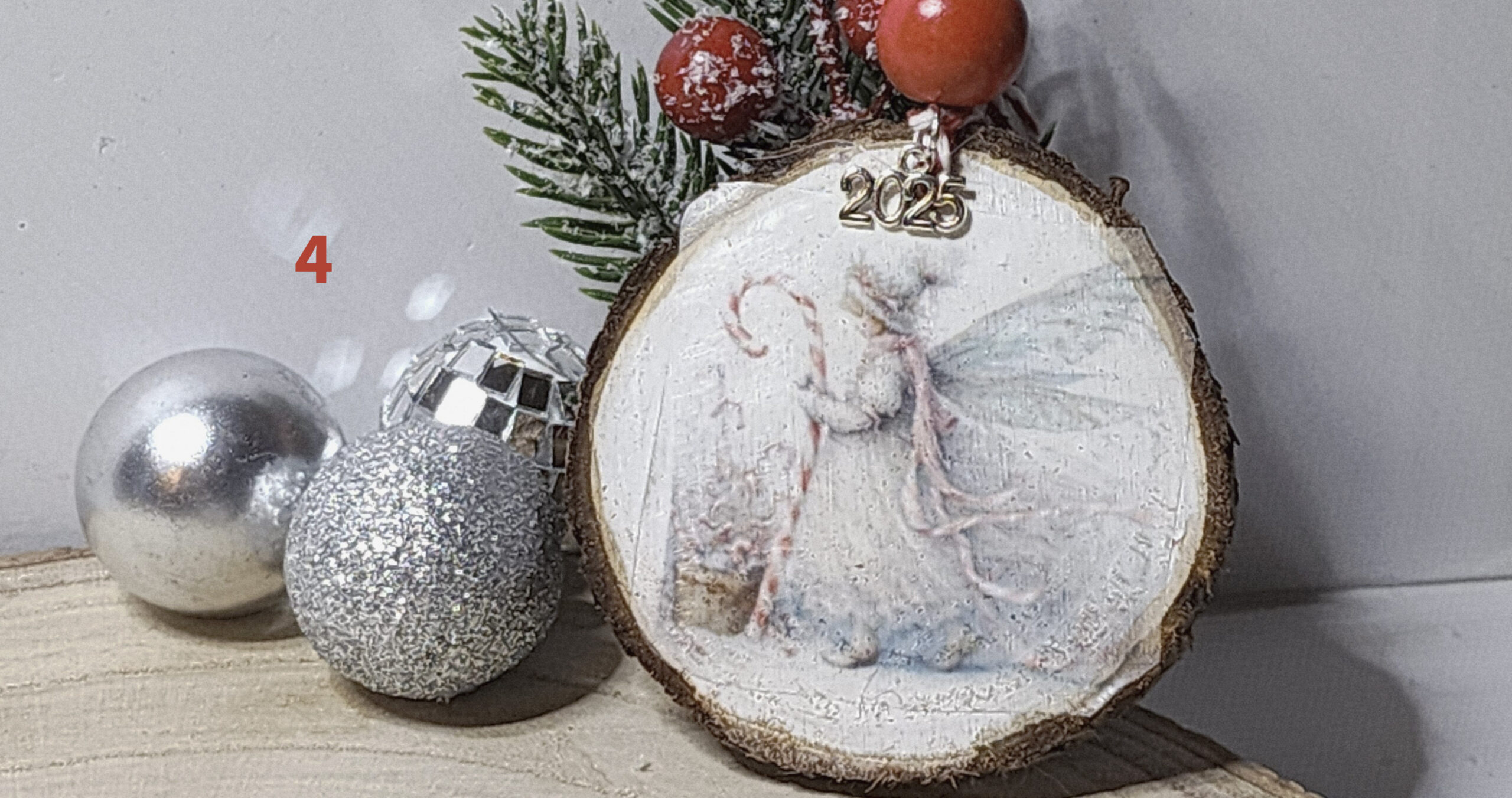 Vintage christmas candy cane fairy wood slice ornaments – handcrafted rustic holiday keepsakes Vintage christmas candy cane fairy wood slice ornaments – handcrafted rustic holiday keepsakes - image 8