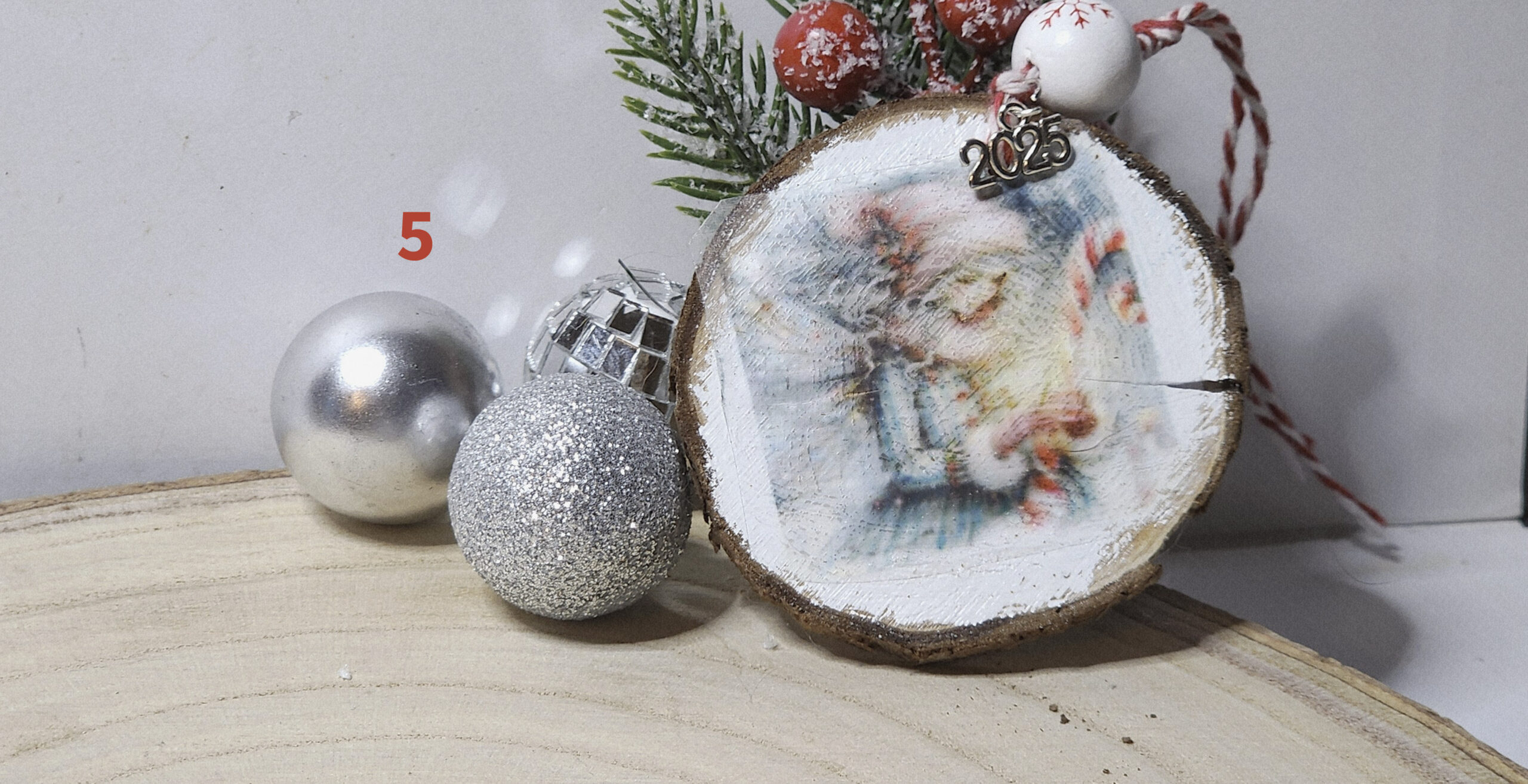 Vintage christmas candy cane fairy wood slice ornaments – handcrafted rustic holiday keepsakes Vintage christmas candy cane fairy wood slice ornaments – handcrafted rustic holiday keepsakes - image 7