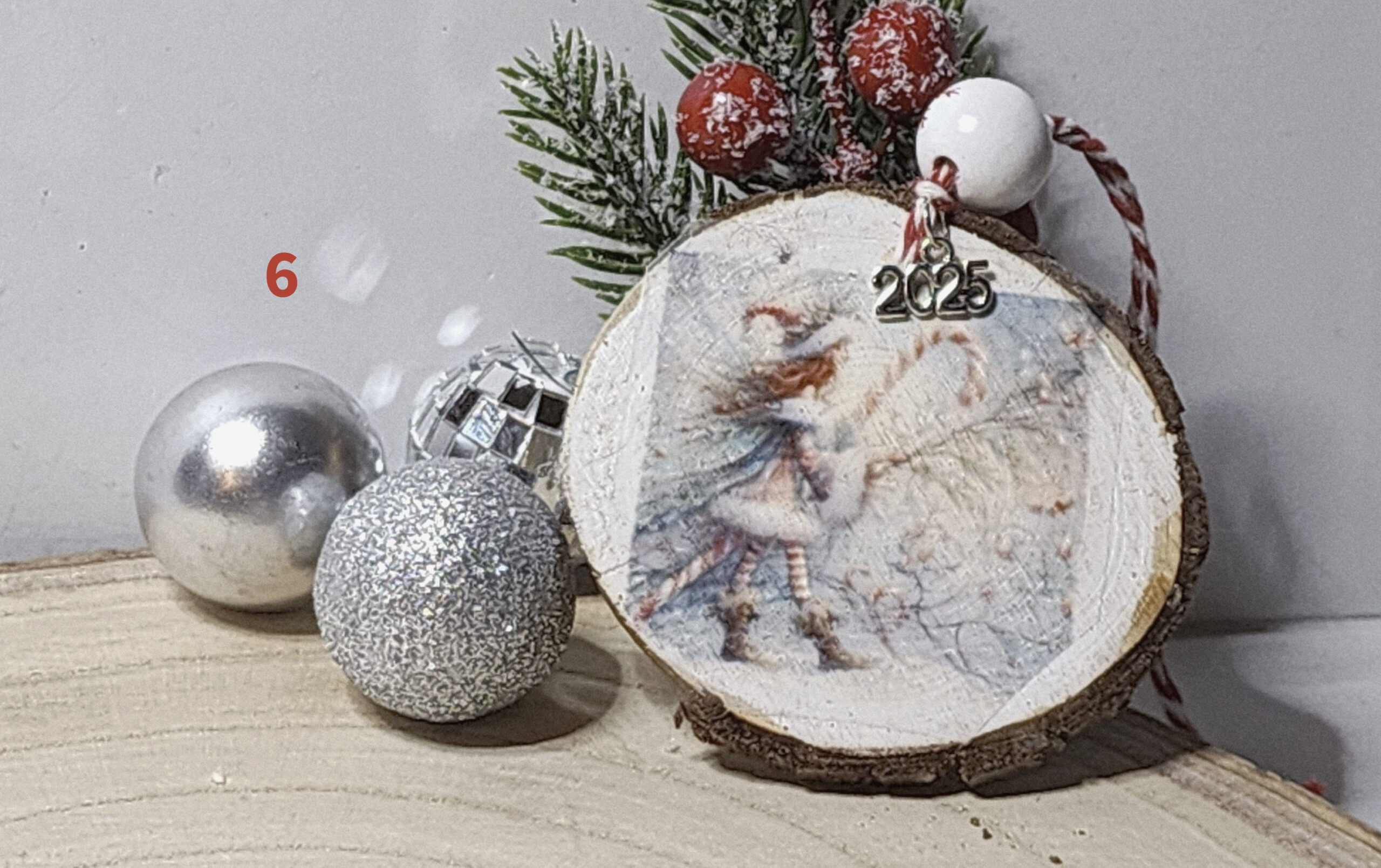 Vintage christmas candy cane fairy wood slice ornaments – handcrafted rustic holiday keepsakes Vintage christmas candy cane fairy wood slice ornaments – handcrafted rustic holiday keepsakes - image 6