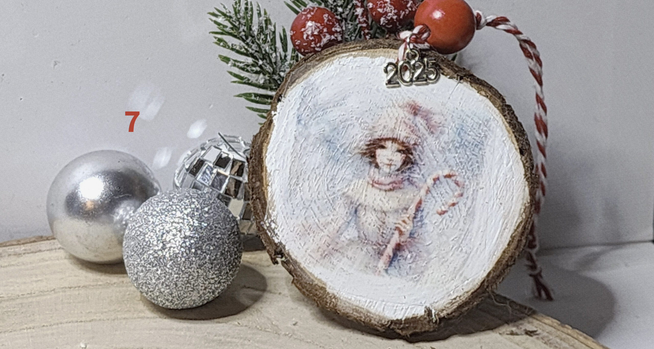 Vintage christmas candy cane fairy wood slice ornaments – handcrafted rustic holiday keepsakes Vintage christmas candy cane fairy wood slice ornaments – handcrafted rustic holiday keepsakes - image 5