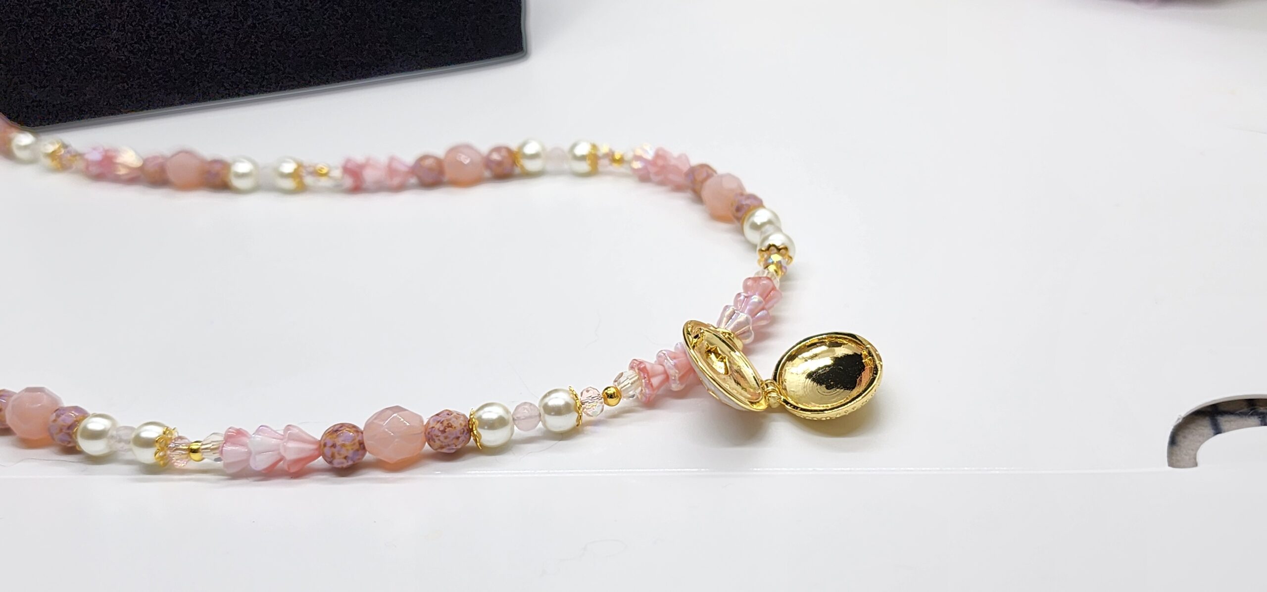Handmade floral locket necklaces • pink & purple beaded lockets • vintage‑inspired pendant jewelry for her Handmade floral locket necklaces • pink & purple beaded lockets • vintage‑inspired pendant jewelry for her - image 6