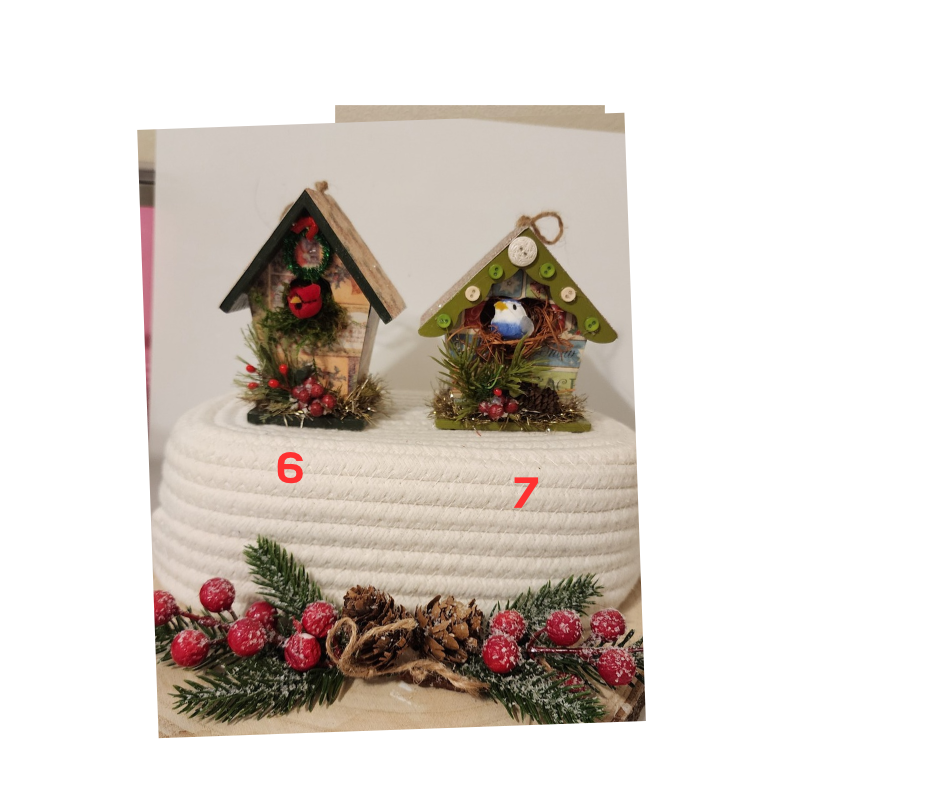 Miniature winter birdhouse | handmade christmas tree decoration | rustic woodland holiday decor Miniature winter birdhouse ornament | handmade christmas tree decoration | rustic woodland holiday decor
