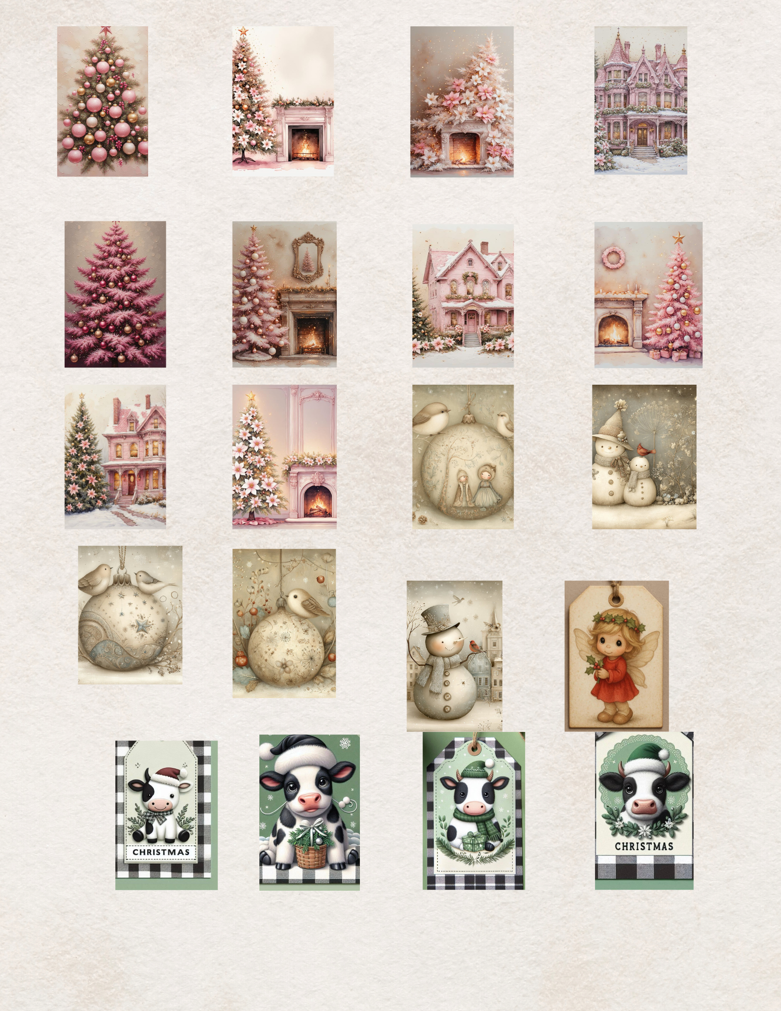 Handmade wooden vintage gift tags-2026 charm-assorted christmas designs Handmade wooden vintage gift tags-2026 charm-assorted christmas designs - image 31