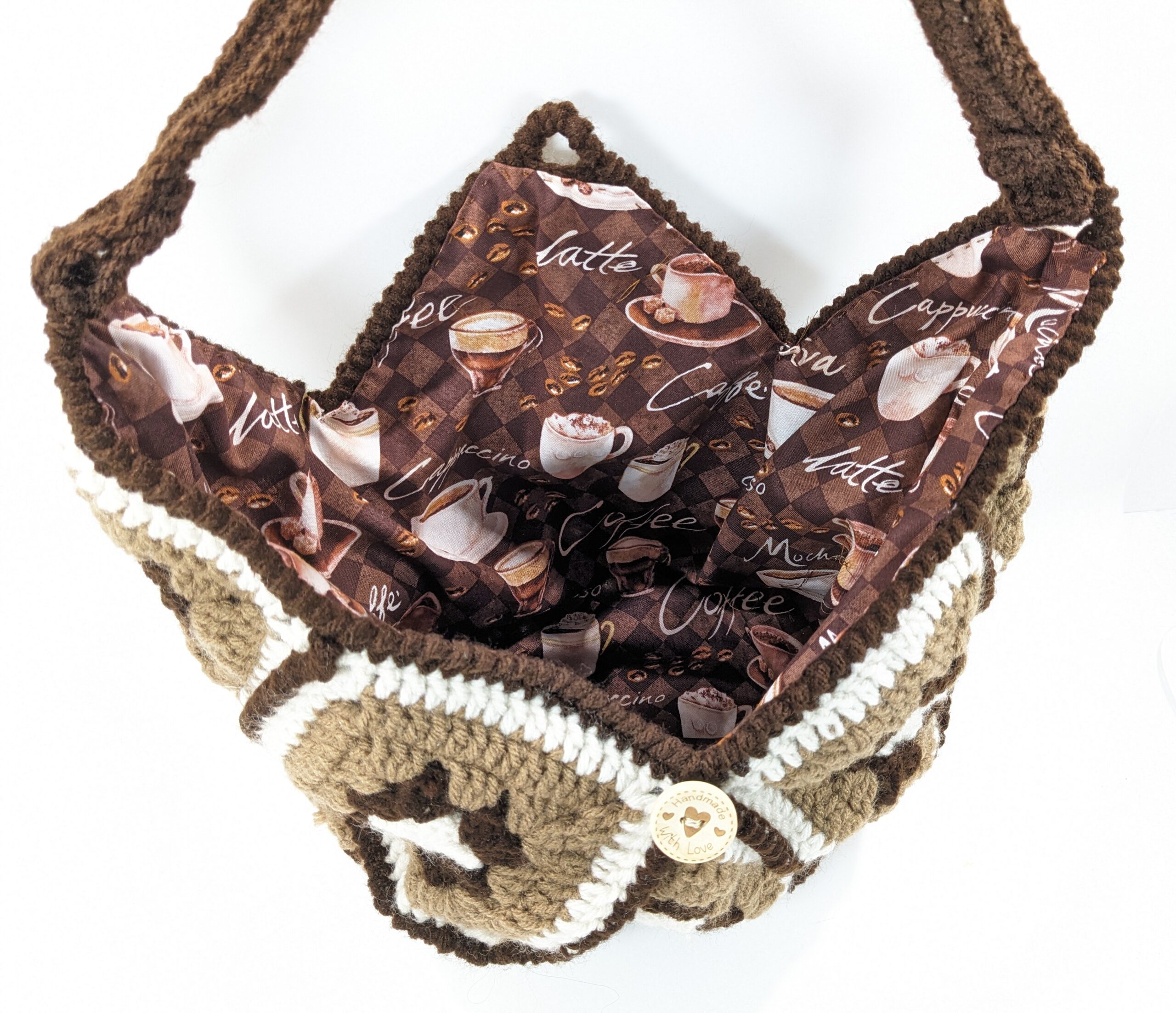 Boho granny coffee shoulder bag Boho granny coffee shoulder bag