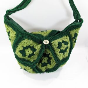 Boho Granny Green Shoulder Bag