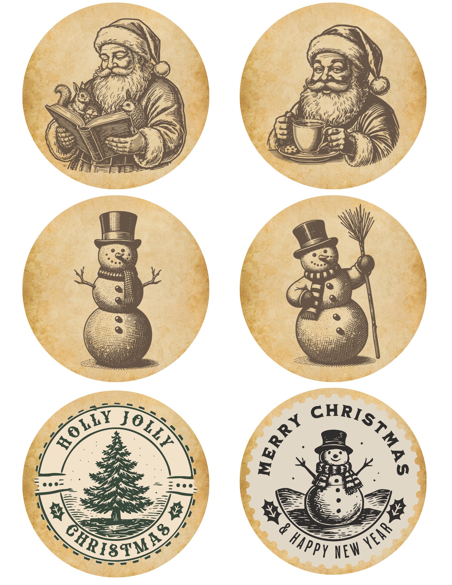 Handmade wooden vintage gift tags-2026 charm-assorted christmas designs Handmade wooden vintage gift tags-2026 charm-assorted christmas designs - image 14