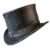 Anaconda Skin Texture Eldorado Black Leather Top Hat