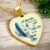Blue Feather Heart-shaped Memorial Necklace
