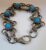 Unique Chunky Bracelet with Turquoise Colored beads