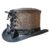 Vest And Bow Black Leather Top Hat